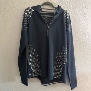 Athleta Navy Hoodie with White Dots